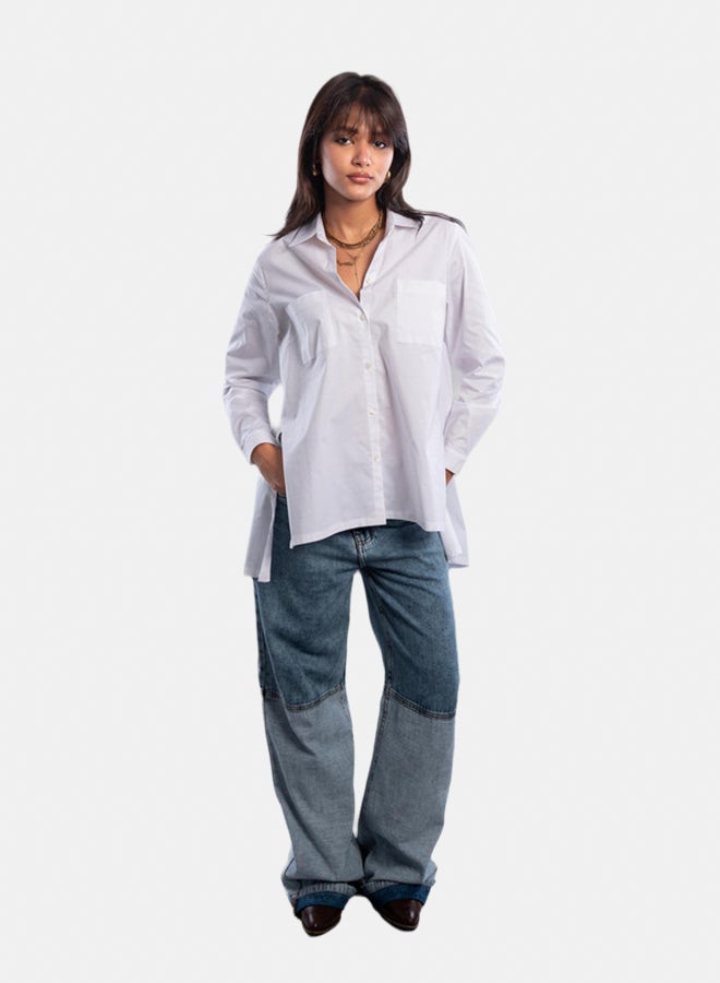 Azul Cotton Lycra Basic Shirt - Image 1